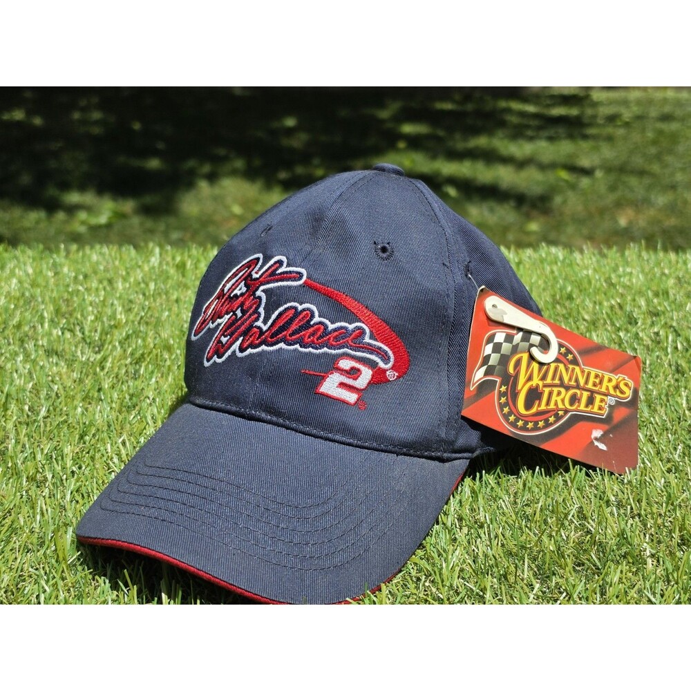 Vtg Winner's Circle Rusty Wallace Miller Lite#2 Blue Hat Adjustable Nascar NWT